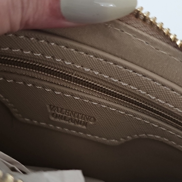 NWT Valentino Orlandi Taupe Studded Crossbody Bag - Picture 8 of 8